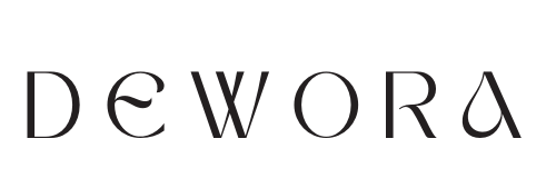 Black 'DEWORA' text on a white background